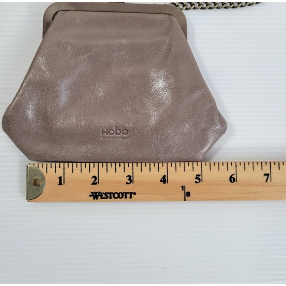 HOBO International Crossbody Leather Coin Bag Chain Purse Shoulder Clutch Wallet - Picture 9 of 10